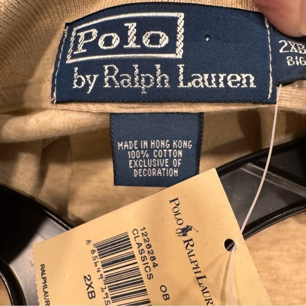 Polo Ralph Lauren Mens 2XB Big Interlock Polo Shirt NEW Sand Color NWT